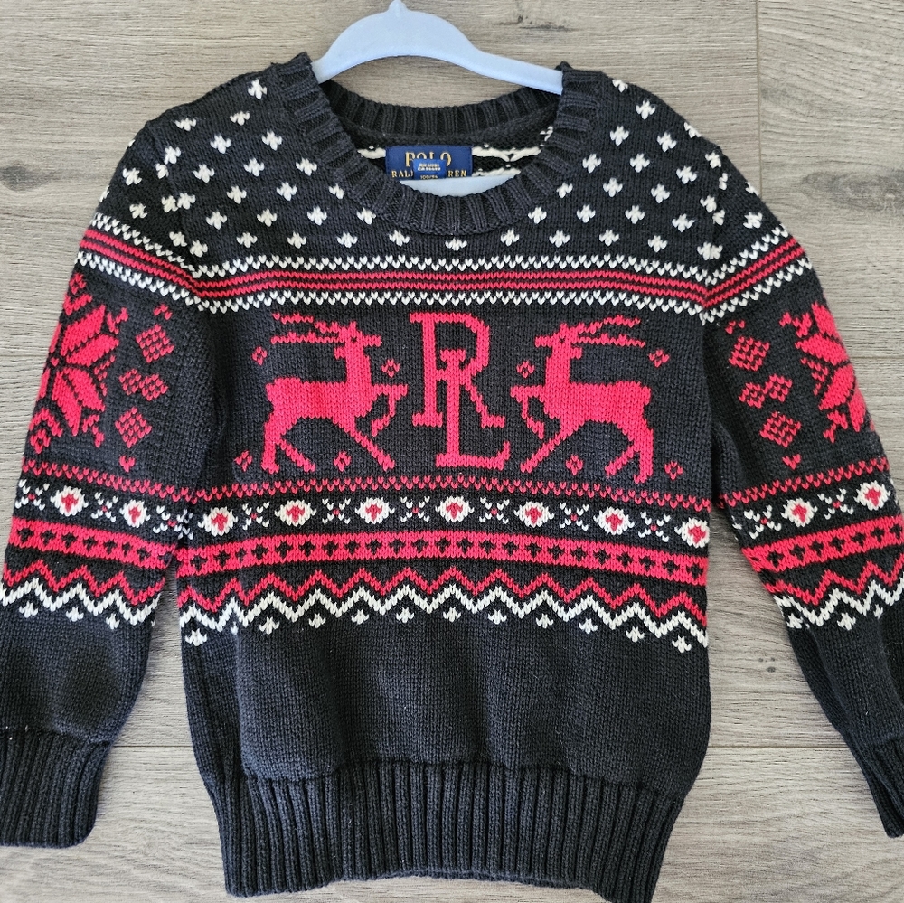 Polo Ralph Lauren Black Multi cotton sweater